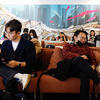 Students chatting in the lounge at TUJ.