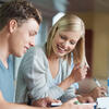 Two students studying.
